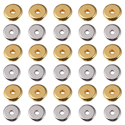 Gadpiparty 3 Sätze Oblate Perlen Für Diy Armbandgestaltung Bunte Zwischenperlen Langlebig Und Glänzend Für Kreativen Schmuck Pro Packung Erhältlich 300 Stück * 3 von Gadpiparty