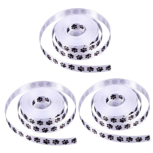 Gadpiparty 3 Sätze Paw Print Geschenkband Breit Yards Pro Für Bastelprojekte Und Geschenkverpackungen Und Thematische Dekorationen 2 Rollen * 3 von Gadpiparty