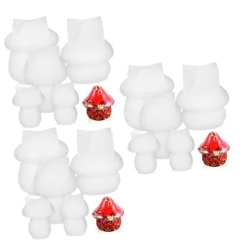 Gadpiparty 3 Sätze Pilzglasform Geformte Pilzglas Gießform Kleine Pilzformen Gläser Pilze DIY Form Heimdekor Epoxidform Zum Backen Kleiner Formen Pilz Mittleres Glas 5 Stück * 3 von Gadpiparty