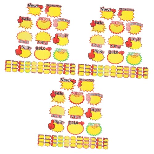 Gadpiparty 3 Sätze Preis Schild Aufkleber Zeichen Supermarktanzeige Entfernbare Etiketten Leer Einzelhandelspreisschilder Im Supermarkt Preisschilder Für Die Anzeige Papier 600 Stück * 3 von Gadpiparty