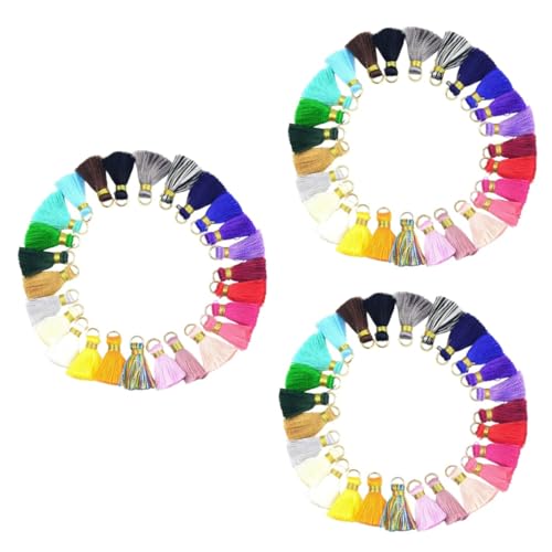 Gadpiparty 3 Sätze Quasten Schmuck Zubehör Für DIY Ohrringe Farbige Quasten Für Handarbeit Anhänger Dekoration Bastelbedarf Für Zuhause Und 100 Stück * 3 von Gadpiparty