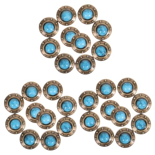 Gadpiparty 3 Sätze Retro Dekorative Schnalle Knopf Nähen Kofferknöpfe Tasten Dekorative Kofferknöpfe Türkisfarbene Niete Vintage -koffer Einzigartige Knöpfe Acryl 10 Stück * 3 von Gadpiparty