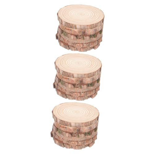 Gadpiparty 3 Sätze Runde Holzscheiben Unvollendete Holzplatten Für Diy Kunsthandwerk Natürliche Holzkreise Zum Basteln Und Untersetzer Dicke 6 Stück * 3 von Gadpiparty