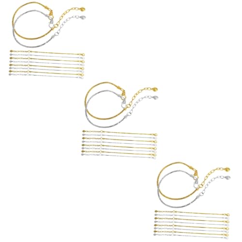 Gadpiparty 3 Sätze Schlangenknochen Kettenarmband Mädchen Damen Armband Für Bettelarmbänder Basic Schlangenkettenarmband Damenarmband Schlangenelement Armband Schlangenarmband 10 Stück * 3 von Gadpiparty