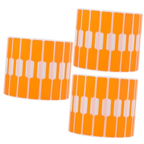Gadpiparty 3 Sätze Schmucketiketten Handgemacht Mit Schild Farbig Markierung Aufkleber Für Die Verpackung Etikettenaufkleber Klebeetikett Aufkleber Preisaufkleber Papier Orange 2000 Stück * 3 von Gadpiparty