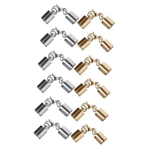 Gadpiparty 3 Sätze Schnalle Aus Lederband Halskette Schließe Schmuckherstellung Schmuck Machen Schmuckzubehör Verbindungsschnalle Karabinerverschluss Aus Metall Rostfreier Stahl 4 Stück * 3 von Gadpiparty