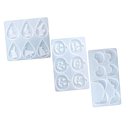 Gadpiparty 3 Sätze Silicone Ohrring Formen für Halloween Teiliges Silikon Gießform für Schmuck Anhänger Dekorationen für Diy Projekte und Bastelarbeiten von Gadpiparty