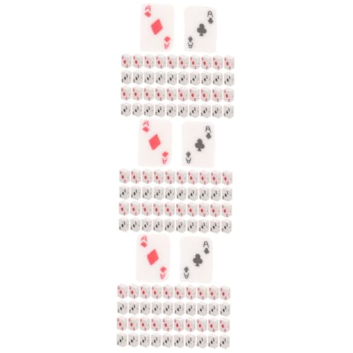 Gadpiparty 3 Sätze Spielkartenperlen Polymer-ton-perlen-anhänger Reiz Perlen Für Schmuckhersteller Form Armband Herstellung Kit Perlen Diy -schmuckmaterialien 100 Stück * 3 von Gadpiparty