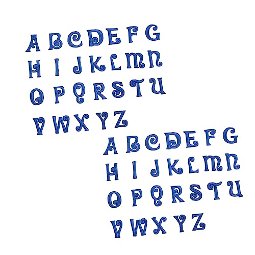Gadpiparty 3 Sätze Stoffaufnäher Mit Buchstabenstickerei Rückenaufnäher Für Jacken Alphabet-patches Nähen Buchstabenflecken Buchstaben Aufkleben Rosa Buchstaben Aufkleber Blue 52 Stück * 3 von Gadpiparty