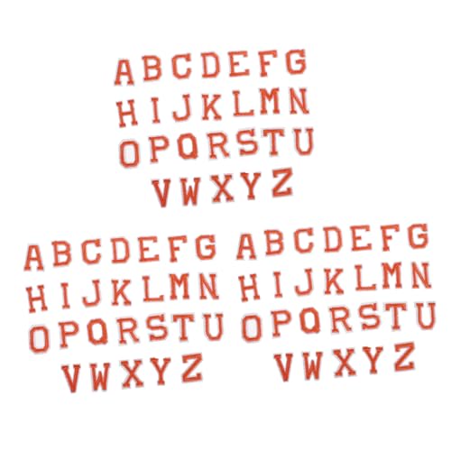 Gadpiparty 3 Sätze Teiliges A-z Orange Dicke Weiche Buchstaben zum Aufbügeln Pädagogisches Lernspielzeug für Kleidung Taschen Hüte Motorischer Fähigkeiten von Gadpiparty