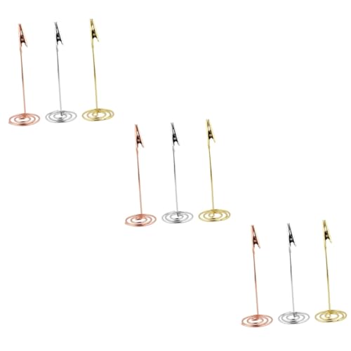 Gadpiparty 3 Sätze Teiliges Aus Metallischen Tischkartenhaltern Elegante Memo Clip Halter Für Hochzeiten Partys Und Veranstaltungen Platzkartenhalter Für Menüs Fotos Und Notizen 3 Stück * 3 von Gadpiparty