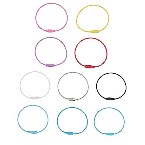 Gadpiparty 3 Sätze Teiliges Bunter Drahtseil Schlüsselanhänger Für Diy Anhänger Vielseitige Schlüsselringe Für Reisen Feiern Und Projekte Elastisch Und 10 Stück * 3 von Gadpiparty