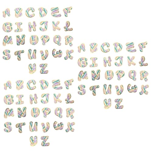 Gadpiparty 3 Sätze Teiliges Gestickte Buchstaben Patches Zum Aufbügeln Für Kleidung Jeans Taschen Diy Projekte Mit Hitze Klebender Rückseite Für Einfache Anwendung 26 Stück * 3 von Gadpiparty