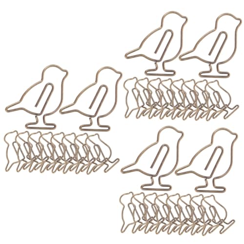 Gadpiparty 3 Sätze Teiliges Kreative Büroklammern Form Von Vögeln Antikbronze Papierclips Für Bürobedarf Einzigartige Lesezeichen Und Dokumentenorganisierer Für Memos Und Notizen 20 Stück * 3 von Gadpiparty