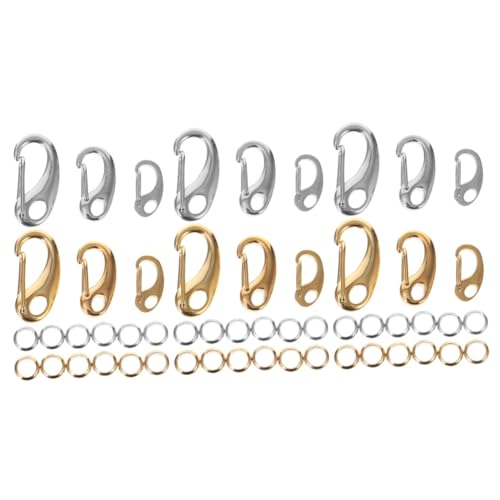 Gadpiparty 3 Sätze Teiliges Lobster Clips und Schlüsselringen Hochwertige Rostfreie Karabiner für Diy Projekte und Schmuck für Haustiere und Schlüsselanhänger von Gadpiparty