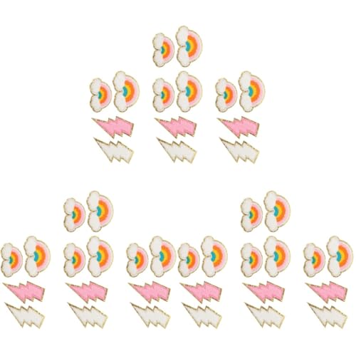 Gadpiparty 3 Sätze Teiliges Regenbogen Bügelpatches Diy Applikationen Für Kleidung Reparatur Von Löchern Selbstklebend Für Shirts Jeans Taschen Und Mehr 14 Stück * 3 von Gadpiparty