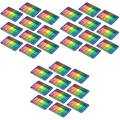 Gadpiparty 3 Sätze Teiliges Selbstklebende Index Label Sticker Fluoreszierenden Farben Transparente Notizblätter Für Büro Und Schule Wiederverwendbare Haftnotizen Für 10 Stück * 3 von Gadpiparty
