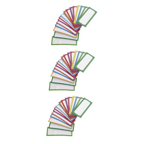 Gadpiparty 3 Sätze Teiliges Set Magnetische Namensschilder Wiederverwendbare Abwischbare Etiketten Für Whiteboards Kühlschränke Und Farbige Designetiketten Für Einfache 16 Stück * 3 von Gadpiparty