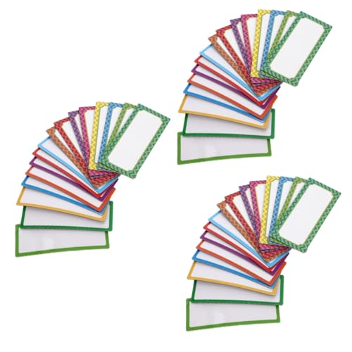 Gadpiparty 3 Sätze Teiliges Set Magnetischer Namensschilder Wiederverwendbare Beschreibbare Etiketten Für Klassenräume Und Küchen Farbenfrohes Design Für Einfache Identifikation 16 Stück * 3 von Gadpiparty