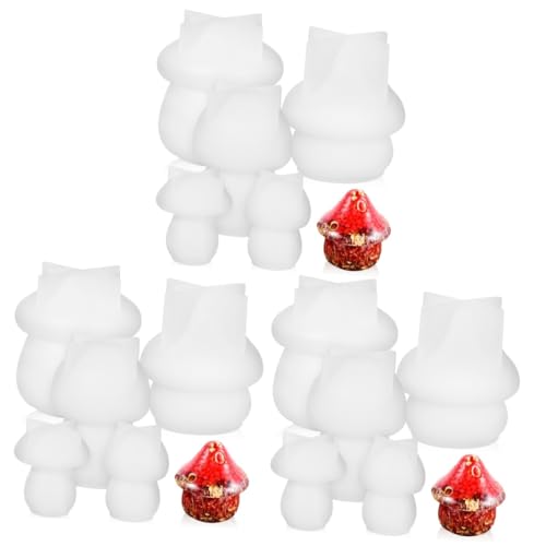 Gadpiparty 3 Sätze Teiliges Silikonform Für Diy Pilzglas Langlebige Epoxidharz Gießformen Für Handarbeiten Praktische Aufbewahrung Für Schmuck Und Kleine Gegenstände 5 Stück * 3 von Gadpiparty