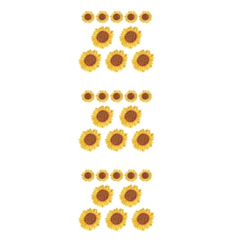 Gadpiparty 3 Sätze Teiliges Sonnenblumen Aufnäher Gestickte Patches Für Diy Kleidung Rucksäcke Und Scrapbooking Kleine Große Varianten Bügel Oder Nähanwendung 10 Stück * 3 von Gadpiparty
