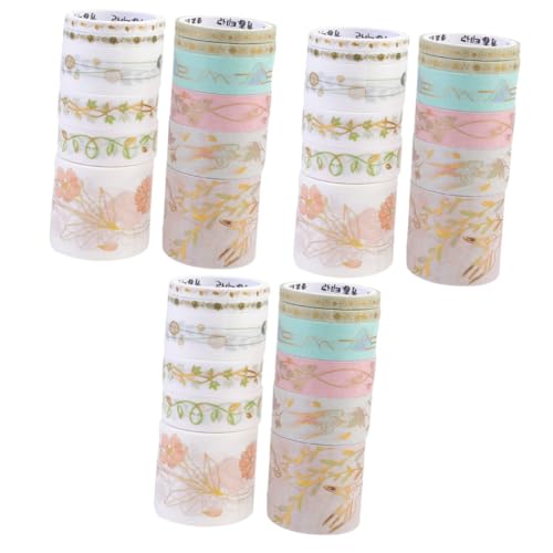 Gadpiparty 3 Sätze Vintage Washi Tape Dekorative Klebebänder Für Diy Tagebuch Scrapbooking Und Papierklebebänder Hochwertigem Washi Papier Für Planung Und Bastelprojekte 12 Stück * 3 von Gadpiparty