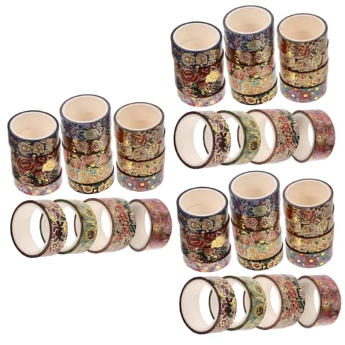 Gadpiparty 3 Sätze Washi Tape Mit Blumenmuster Dekoratives Klebeband Für Diy Scrapbooking Tagebuchgestaltung Leicht Klebend Rückstandsfrei Vielseitig Für Bastelprojekte Und 18 Rollen * 3 von Gadpiparty