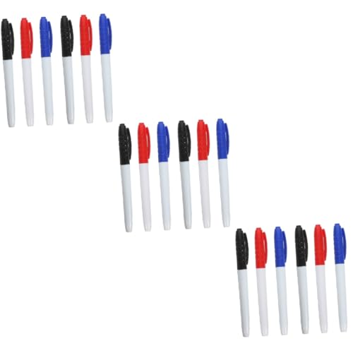 Gadpiparty 3 Sätze Whiteboard-stift Dünn Trocken Abwischbare Marker Mit Feiner Spitze Klein Trockener Kreide Löschbare Markierungen Trocken Abwischbare Whiteboard-marker Plastik 6 Stück * 3 von Gadpiparty