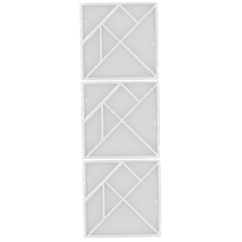 Gadpiparty 3 Stck. Diy Silikon Gießform Tangram Puzzle Form für Projekte Lebensmittelechtem Silikon Leicht zu Reinigen für Bastelarbeiten von Gadpiparty