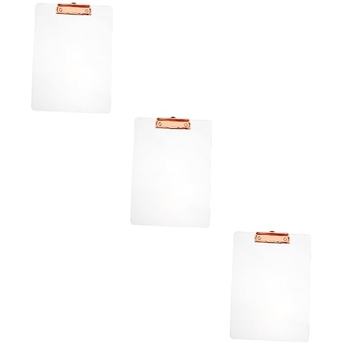 Gadpiparty 3 Stück Acryl Schreibunterlage Transparentes Clipboard für Büro Schule und Veranstaltungen Leicht und Handlich für Dokumentenorganisation und Notizen Gadpiparty 3 Stück Acryl Schreibunterlage Transparentes Clipboard für Büro Schule und Veranstaltungen Leicht und Handlich für Dokumentenorganisation und Notizen von Gadpiparty