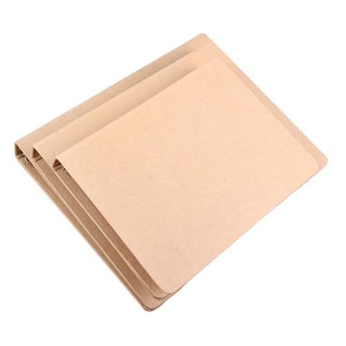 Gadpiparty 3 Stück Bindemittelschale Tragbar Notizbuch Dokument Organizer Ordner Roségoldener Ordner Planerordner Ordner Für Die Schule Ästhetischer Binder A4 Ordner Kraftpapier Khaki von Gadpiparty