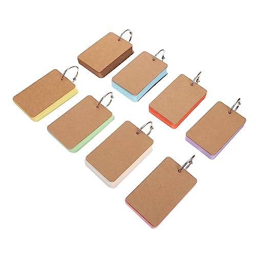 Gadpiparty 3 Stück Bücher Lernkarten mit Binder Ringen Leere Flashcards Praktische Notizkarten Farben für Vokabeltraining und Erinnerungen Hochwertiges Papiermaterial von Gadpiparty