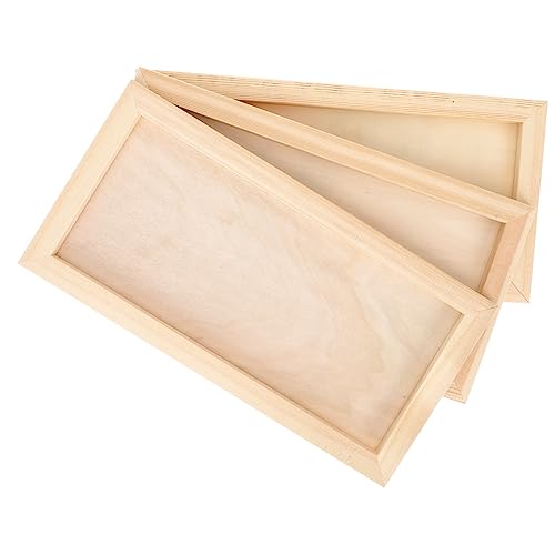 Gadpiparty 3 Stück Diy Bilderrahmen Holz für Unbemalte Malrahmen zum Gestalten und Basteln für Kreative Projekte und Kunstwerke von Gadpiparty