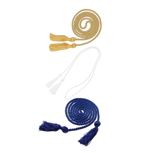 Gadpiparty 3 Stück Ehrenseil Graduierung Ehrenschnur Party Seilquastendekoration Grad Graduierungsseile Schnüre Abschlussdekor Gunst der Abschlussfeier Absolventen Ehrenkabel Polyester von Gadpiparty