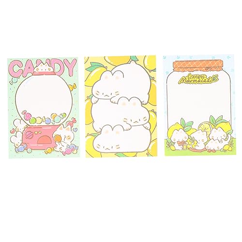 Gadpiparty 3 Stück Großes Notizbuch Reißbare Notizblätter für Büro und Schule Notizpapier für Studenten und Lehrer Praktische Memo Pads für Täglichen Gebrauch von Gadpiparty