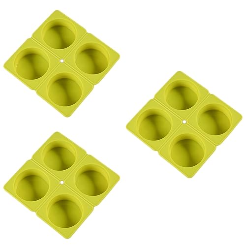 Gadpiparty 3 Stück Handgefertigte Silikon Seifenform Runde Form für Diy Seifenherstellung Hohe Temperaturbeständigkeit Zufällige Farben Fach für Kreative Bastelprojekte von Gadpiparty