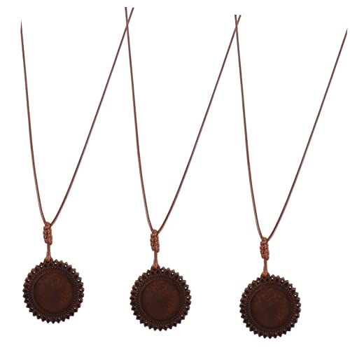 Gadpiparty 3 Stück Holz Anhänger mit Schnur Diy Schmuck Herstellung Vintage Stil für Armbänder Ohrringe und Kreative Bastelarbeiten von Gadpiparty