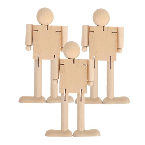 Gadpiparty 3 Stück Holzroboter Figuren mit Beweglichen Gelenken Große Robuste Holzfiguren für Flexibles Modell zum Bemalen für DIY Kunst Zeichnen und Basteln in Kindergarten und Schule Gadpiparty 3 Stück Holzroboter Figuren mit Beweglichen Gelenken Große Robuste Holzfiguren für Flexibles Modell zum Bemalen für DIY Kunst Zeichnen und Basteln in Kindergarten und Schule von Gadpiparty