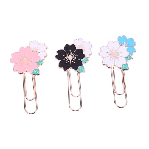 Gadpiparty 3 Stück Kirschblüten Büroklammern Lesezeichen Clips Dekorative Metallklammern für Büro Schule und Scrapbooking Gadpiparty 3 Stück Kirschblüten Büroklammern Lesezeichen Clips Dekorative Metallklammern für Büro Schule und Scrapbooking von Gadpiparty