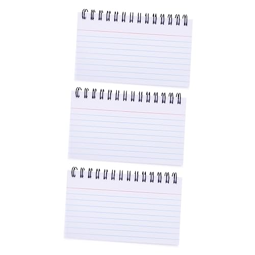 Gadpiparty 3 Stück Kleine Notizblöcke Spiral Notizkarten mit Ringen Handliche Lernkarten für Schüler und Lehrer Weiß für Notizen To Do Listen und von Gadpiparty