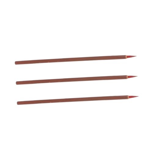 Gadpiparty 3 Stück Kleiner roter Schreibpinsel Pinsel Chinesisch Pinsel für Kalligrafie Pinselstift für chinesische Kalligrafie traditionelle Kalligrafie für Anfänger Holz Tarnung von Gadpiparty