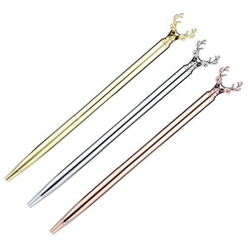 Gadpiparty 3 Stück Kreative Kugelschreiber im Metall Kugelschreiber im Design für Schule Büro und Feierlichkeiten Gold Silber Roségold Schreibwaren für Studenten und von Gadpiparty