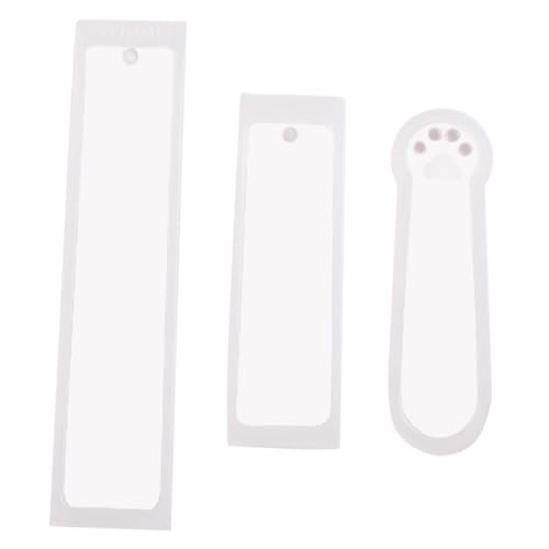 Gadpiparty 3 Stück Lesezeichenform Pfote silikonform selber machen Form aus Epoxidharz Lesezeichen schaffen Schimmel Kieselgel Transparent von Gadpiparty