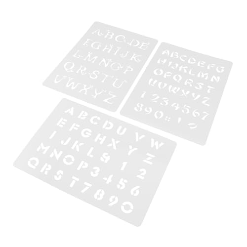 Gadpiparty 3 Stück Malvorlage Malschablonen Kunst Zeichnung Wand Schablone malen Schablonen zum Zeichnen filigrane Buchstabenschablonen Multifunktions-Buchstabenschablonen das Haustier Weiß von Gadpiparty