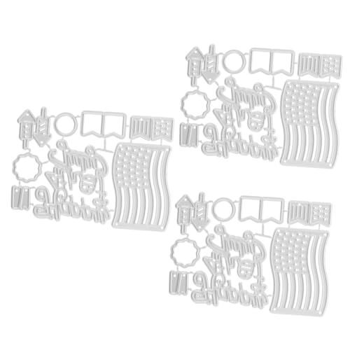 Gadpiparty 3 Stück Metallmesserform Stecklinge Stanzformen Schablone geprägt handwerk schneiden sterben Stanzformen für Papierhandwerk Stahl mit hohem Kohlenstoffgehalt Silver von Gadpiparty