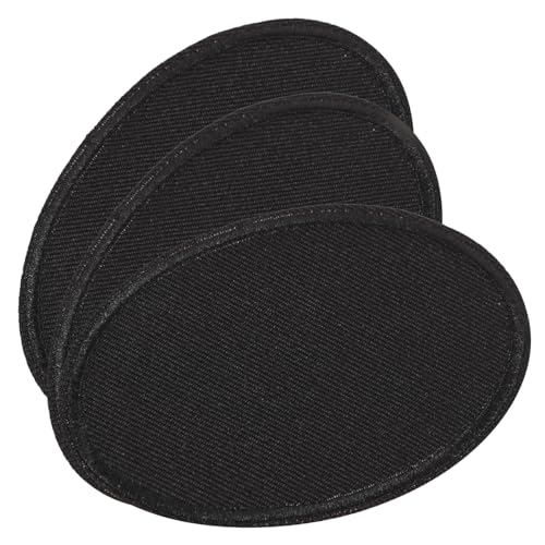 Gadpiparty 3 Stück Selbstklebende Ovale Stickpatches Große Reparaturflicken für Jacken Kleidung Taschen DIY Applikationen zur Dekorativen Textilrestaurierung von Gadpiparty
