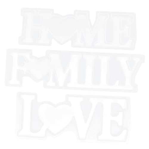 Gadpiparty 3 Stück Silikon Gießformen für Diy Home Love und Family Dekoration Epoxidharz Formen für Handgefertigte Ornamente für Kreative Bastelprojekte von Gadpiparty