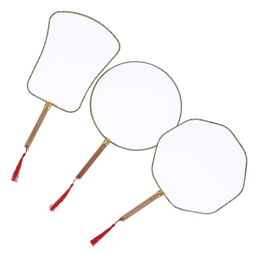Gadpiparty 3 Stück Teiliges DIY Holzgriff Fan Blanko Malfächer Runde Handbemalte Fächer Leicht Tragbar Robust für Kunstprojekte Kindergarten und Schulaktivitäten Gadpiparty 3 Stück Teiliges DIY Holzgriff Fan Blanko Malfächer Runde Handbemalte Fächer Leicht Tragbar Robust für Kunstprojekte Kindergarten und Schulaktivitäten von Gadpiparty