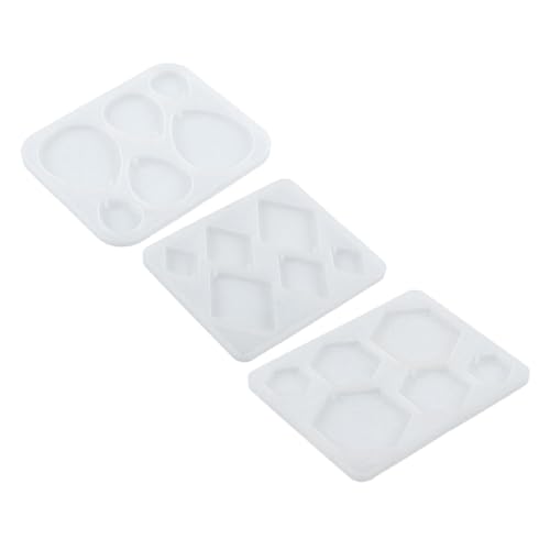 Gadpiparty 3 Stück Teiliges DIY Silikon Schmuckformen Geometrische Ohrring Anhänger Formen für Epoxidharz Schmuckherstellung Langlebig Wiederverwendbar für Einzigartige Halsketten und von Gadpiparty