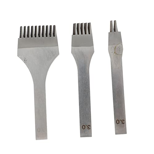 Gadpiparty 3 Stück Teiliges Diy Leder Werkzeug Set Prong Lacing und Lochstanzer für Handgefertigte Lederarbeiten für Anfänger und Profis Vielseitiger Lochoptionen von Gadpiparty